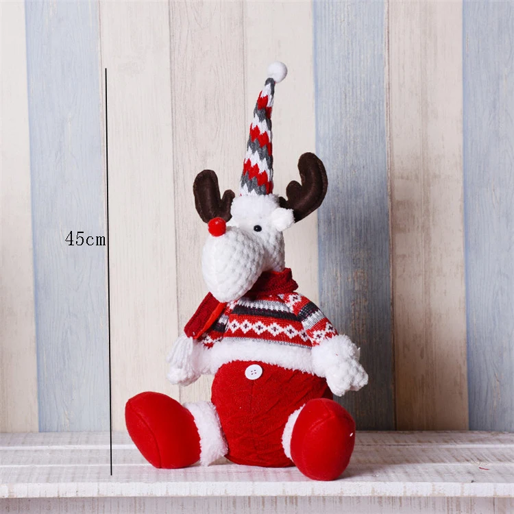 Фигурки Санта-Клауса, снеговика, лося, куклы, рождественские украшения для дома, товары на год, рождественский подарок для детей, друг, Boze Narodzenie - Цвет: elk 249