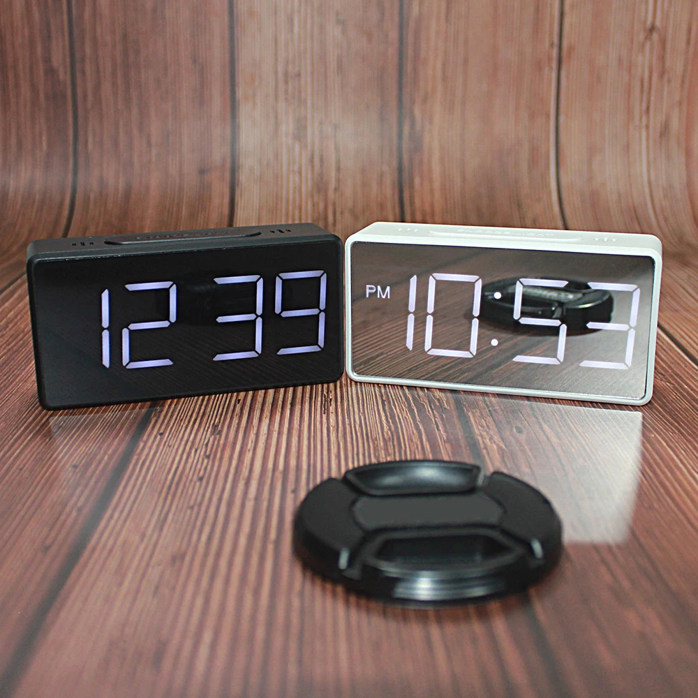 Часы led mirror clock. Usb часы. столик прикроватный с зарядкой будильник. настройка зеркальных часов с алиэкспресс.