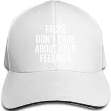 Facts Don't Care About Your Feelings Unisex Baseball Cap Structured Classic Velcro Adjustable Peaked Sandwich Trucker Hat