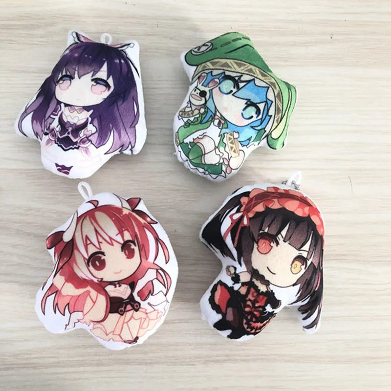 Anime DATE A LIVE Tokisaki Kurumi Diy Handmade Toy Keychain Hanging Plush Doll