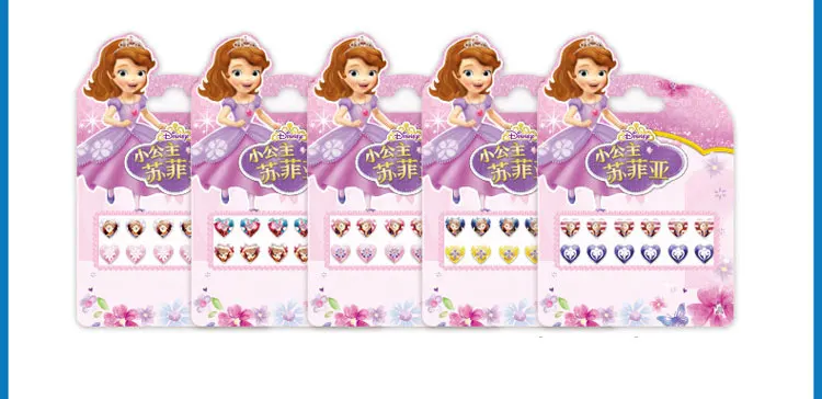 Frozen Princess elsa Anna Makeup Nail Stickers Toys Disney snow White Sophia Mickey Minnie kids Cartoon toys action figure dolls