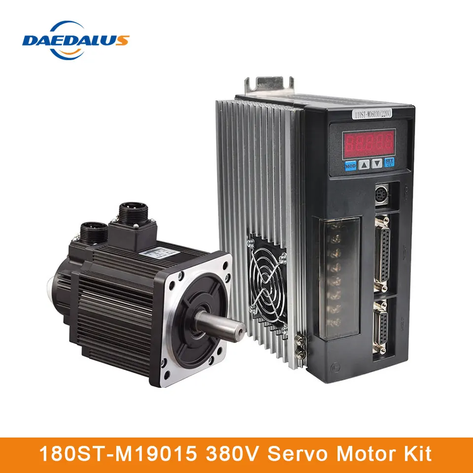 Высокое качество AC Серводвигатель привода 180ST M19015 380В 19N.M 3.0KW 40A драйвер