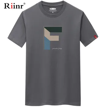 

Riinr 2020 Summer Men Tshirt S-6XL Vintage Tee Shirt Large Size Men's Loose Casual T-shirt Printed Fashion Cotton White T shirt