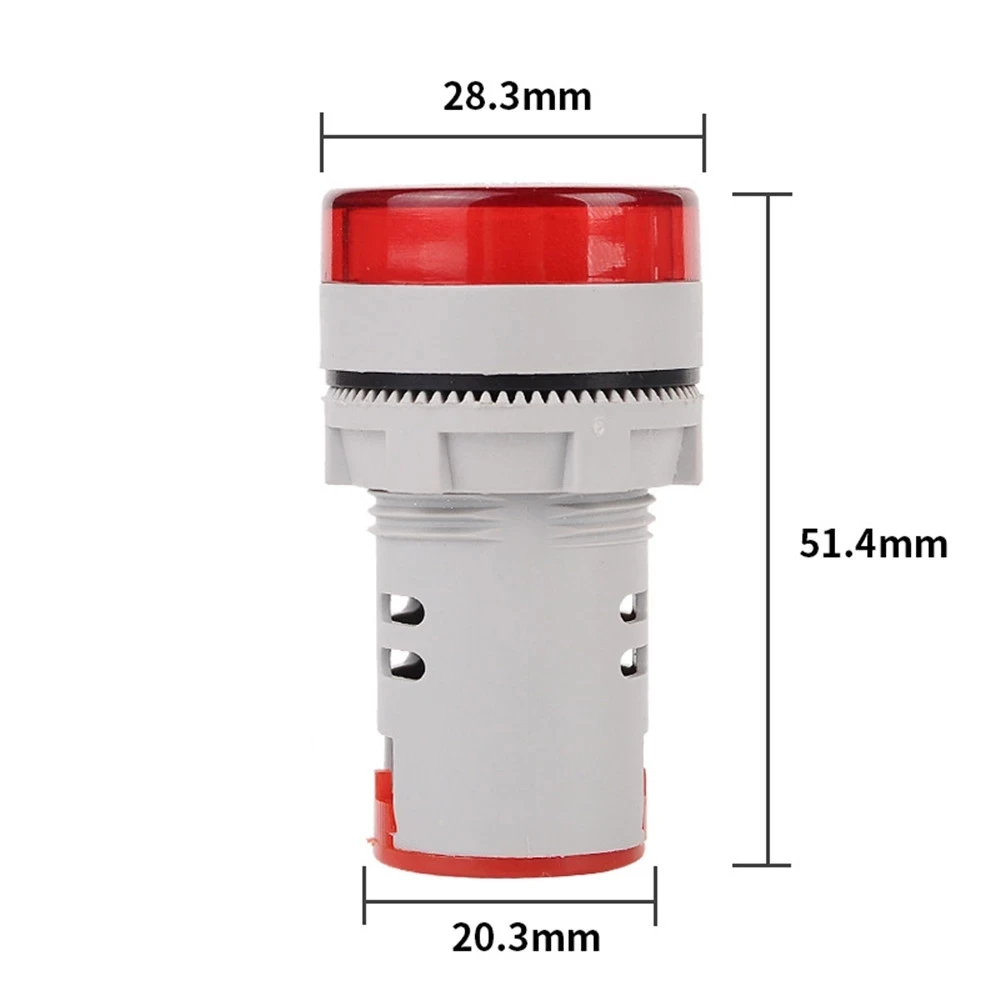 Mini Digital Voltmeter 22mm Round AC 12-500V Volt Voltage Tester Meter Monitor Power LED Indicator Pilot Lamp for Car Trucks RV