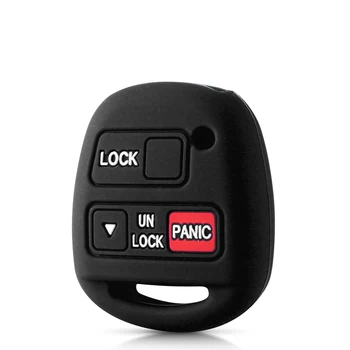 Cover chiave telecomando per Toyota FJ Cruiser Land 2008-2014 Yaris Echo per Lexus ES GS LS IS RX SC LX RX400h - KEYYOU 2 3 pulsanti custodia protettiva in Silicone Fob per Toyota FJ Cruiser Land 2008