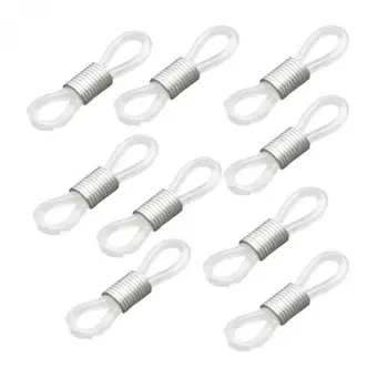 

125pcs Clear Ends Rubber Loop For Eyeglasses Chain Strap Holder