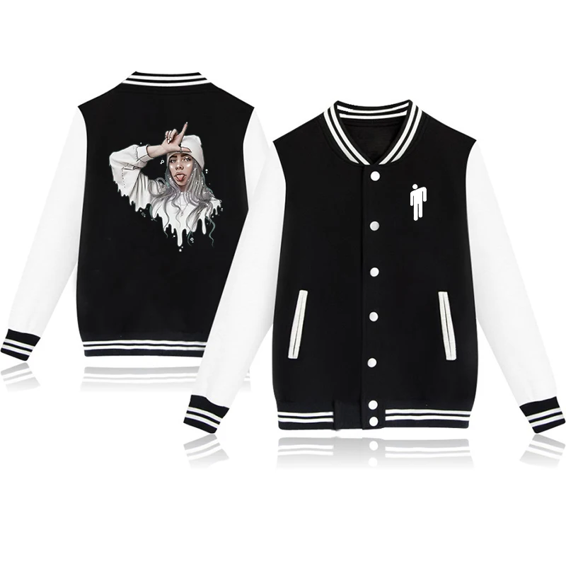 

Fashion Billie Eilish Prints Kids Jacket Girls Coat Baby Sweatshirts Toddler Boy Baseball Jackets Casual Winter Warm Tracksuit