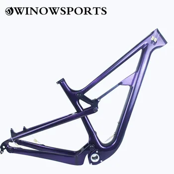 

winowsports Classic purple gloss chameleoncarbon mtb bike frame Max Tire size 2.3" 142*12mm/2.35"148*12mm customizable frame