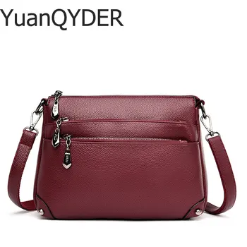 

Ladies Genuine Leather Hand Crossbody Bags For Women Luxury Handbag Women Shoulder Bag Designer Multi-layer Pocket Messenger Bag