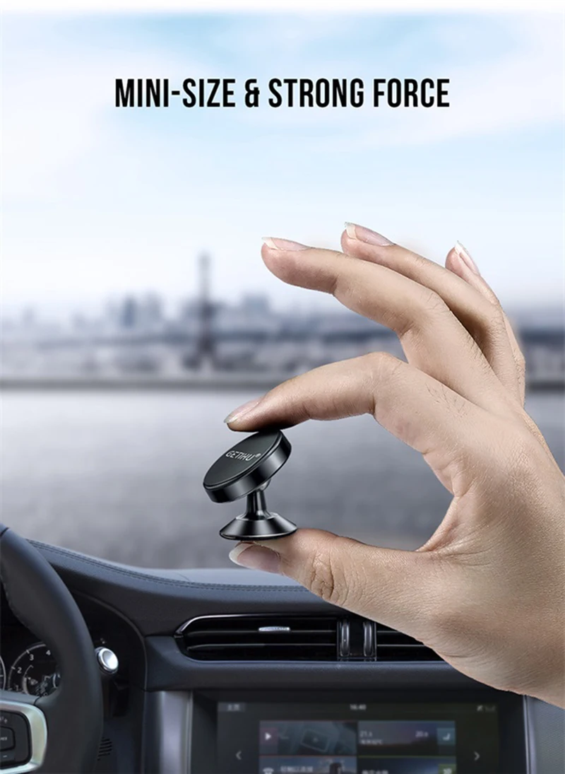 GETIHU Magnetic Car Phone Holder Magnet Mount Mobile Cell Phone Stand GPS Support For iPhone 13 12 Xiaomi Huawei Samsung Oneplus mobile grip holder