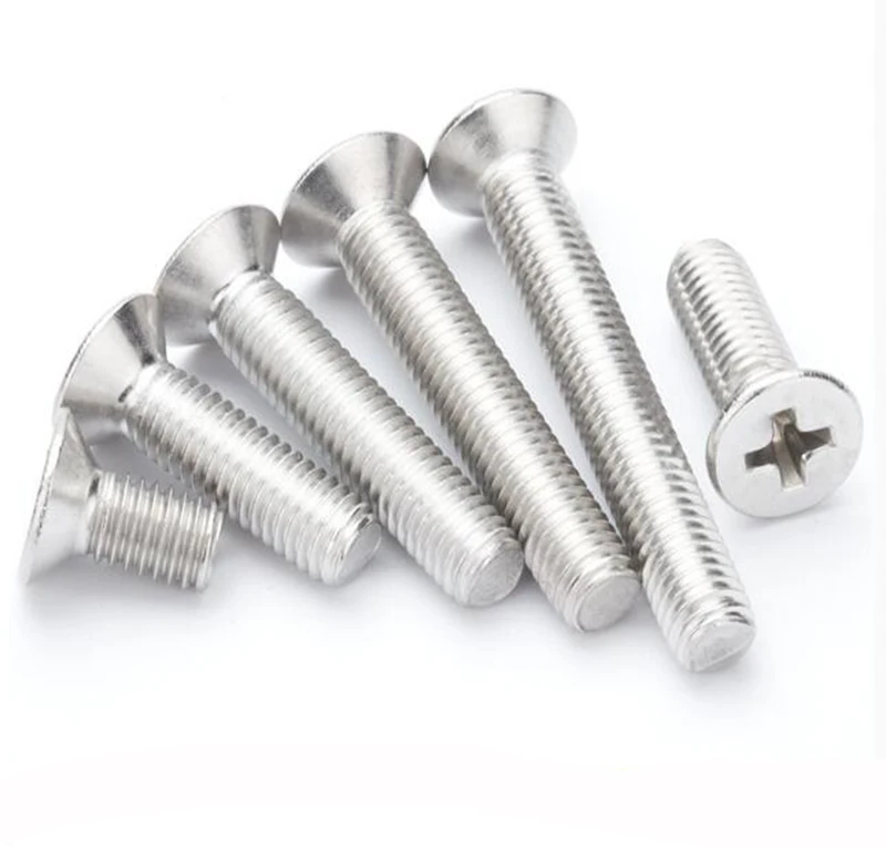 

304 stainless steel Flat head Cross screws M3 M4 M5 Flat head machine screw