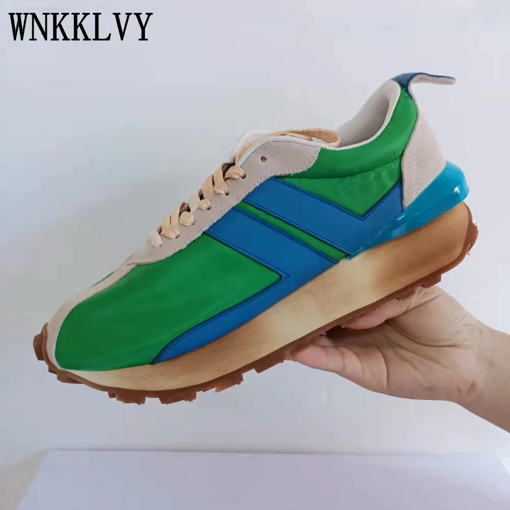 Spring autumn Thick Sole Casual Daddy Shoes Women Flat platform