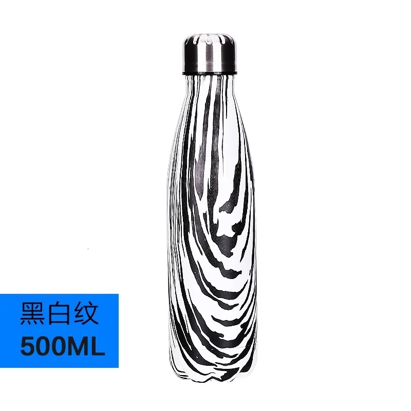 Borraccia Termica Bottiglia Acciaio Acqua Bottiglie Termiche Borracce In Inox Boraccia Sport steel Chilly Bottle - Цвет: Светло-серый