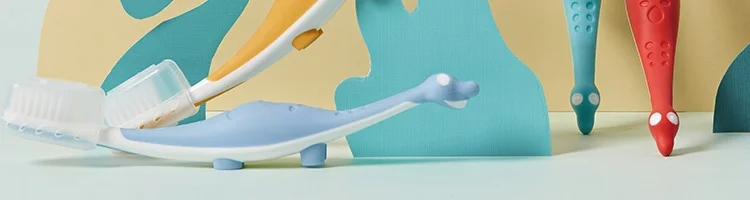 5 шт в упаковке Xiaomi Детские зубные щетки милый в форме динозавра для маленьких мальчиков и девочек Детские зубные щётки для уход за зубами гигиена полости рта мягкая зубная щетка