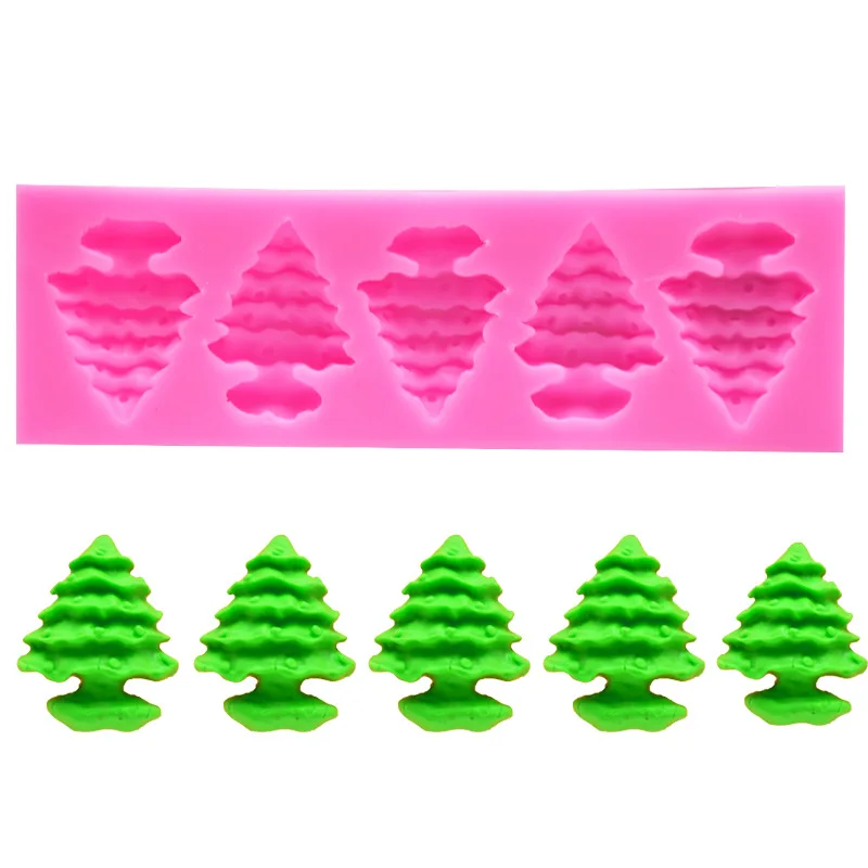 

Christmas Tree Silicone Mold 5 Even Christmas Tree Baking Mold Fondant Chocolate Cake Mold Baking Tool
