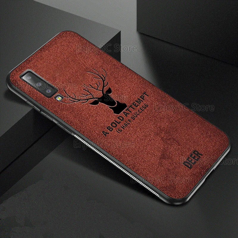 Ткань с рисунком оленя чехол для samsung A6 A7 A8 A9 мягкая задняя крышка чехол для Galaxy A90 A80 A70 A50 A40 A30 A20 A10 S8 S9 S10 плюс M20