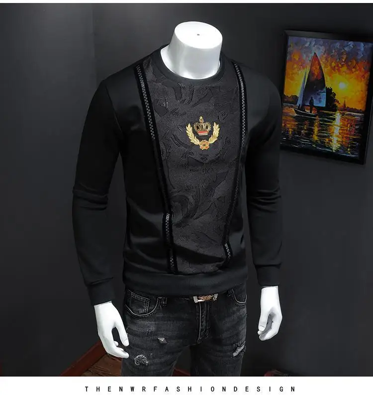 AH11691, модные мужские толстовки и свитшоты,, Подиумные, Роскошные, известный бренд, Европейский дизайн, вечерние, Стильная мужская одежда