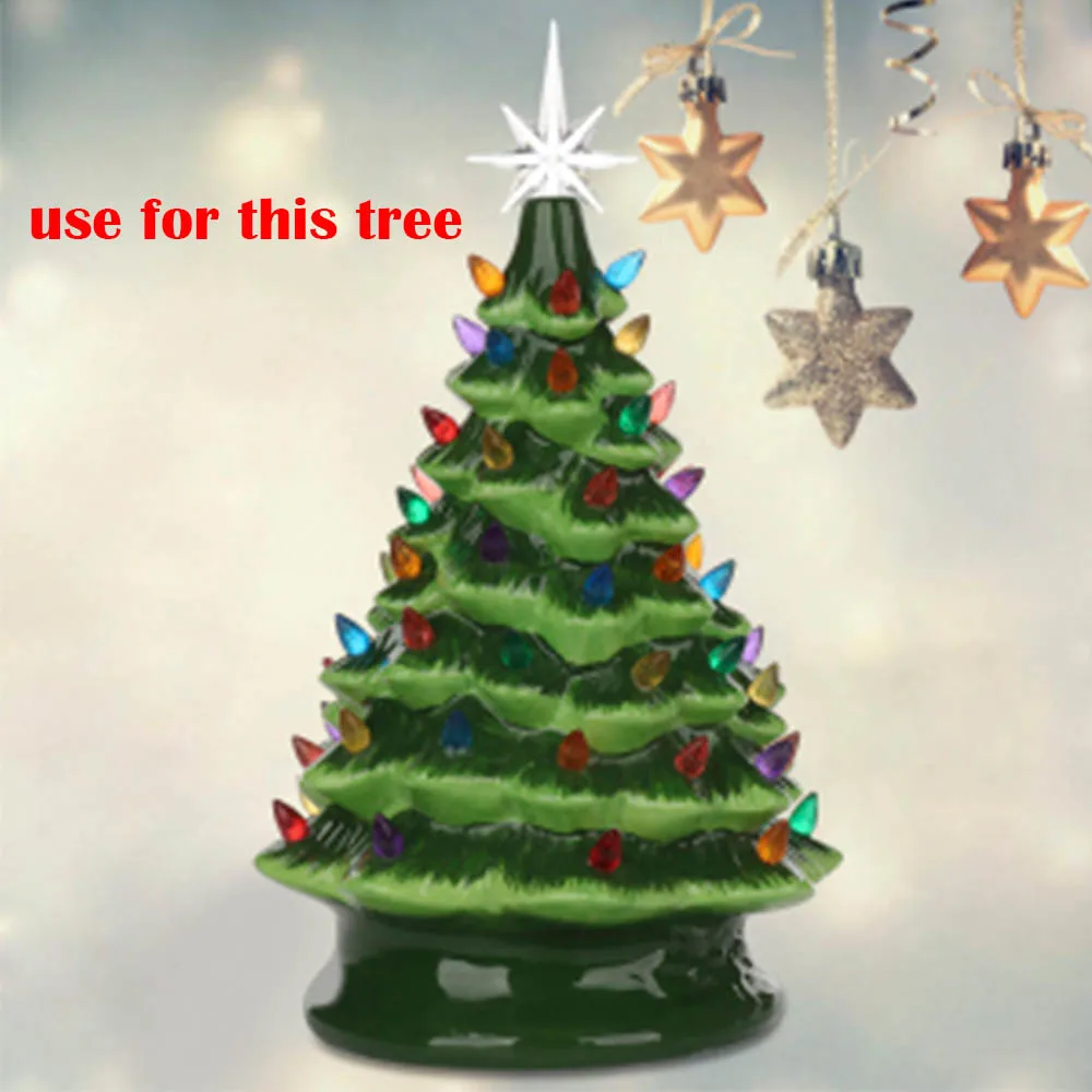 

50pcs DIY Ceramic Christmas Tree home Decoration Accessories Ceramic Tree Light Indoor Tabletop handicraft Decoration Tree Light