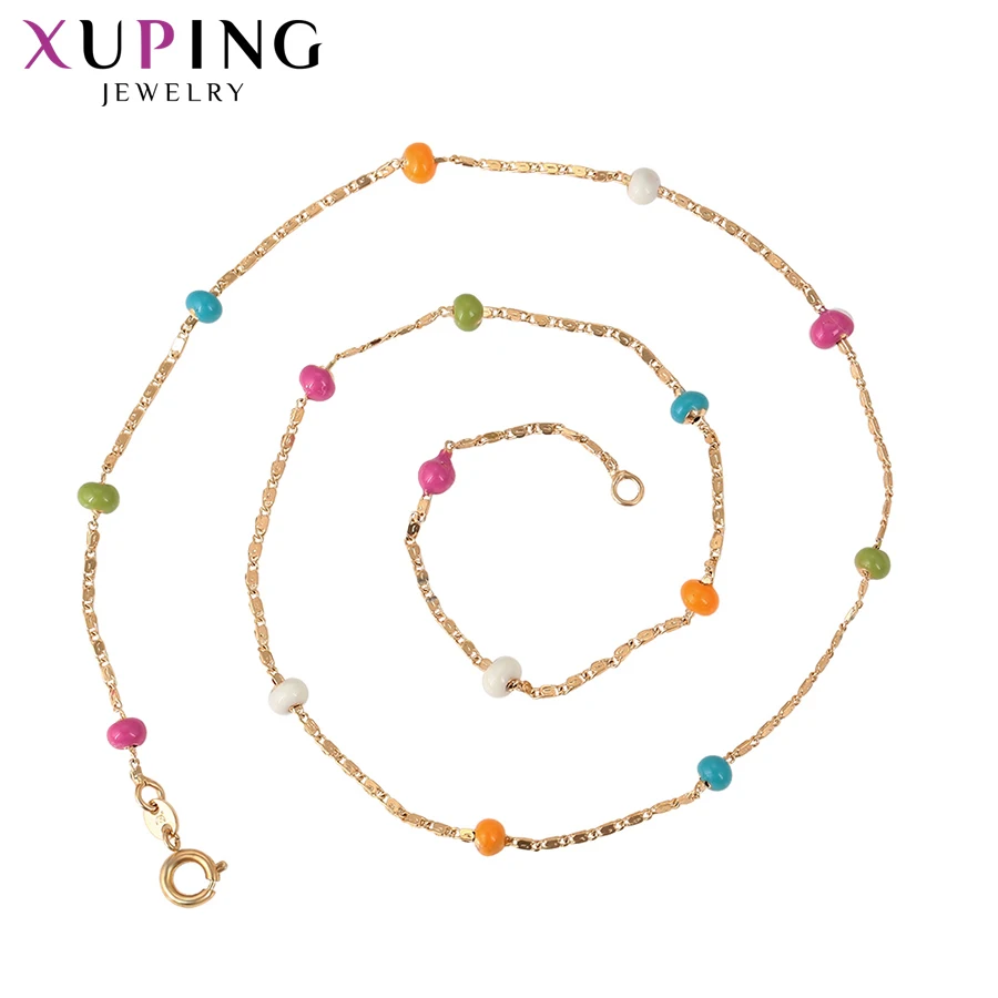 Xuping модное ювелирное изделие круглой формы позолоченные цепочки романтическое ожерелье для женщин Подарки на день Святого Валентина S215-46109