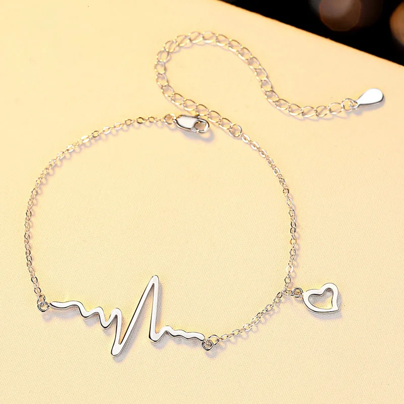 Твердые 925 пробы серебряные ювелирные изделия женские трендовые звенья цепи браслет для молодой леди очаровательная женщина носить OL стиль ювелирные изделия