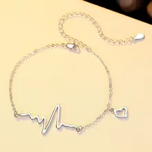 Твердые 925 пробы серебряные ювелирные изделия женские трендовые звенья цепи браслет для молодой леди очаровательная женщина носить OL стиль ювелирные изделия