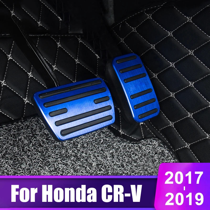 

Aluminum alloy Car Styling Accelerator Gas Pedal Brake Pedal Cover Non Slip Pad AT For Honda CRV CR-V 2017 2018 2019 Accessories