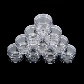 

10pcs High Quality Clear Pots with Clear Lids Mini Cosmetic Empty Jar Pot Eyeshadow Makeup Face Cream Container 70