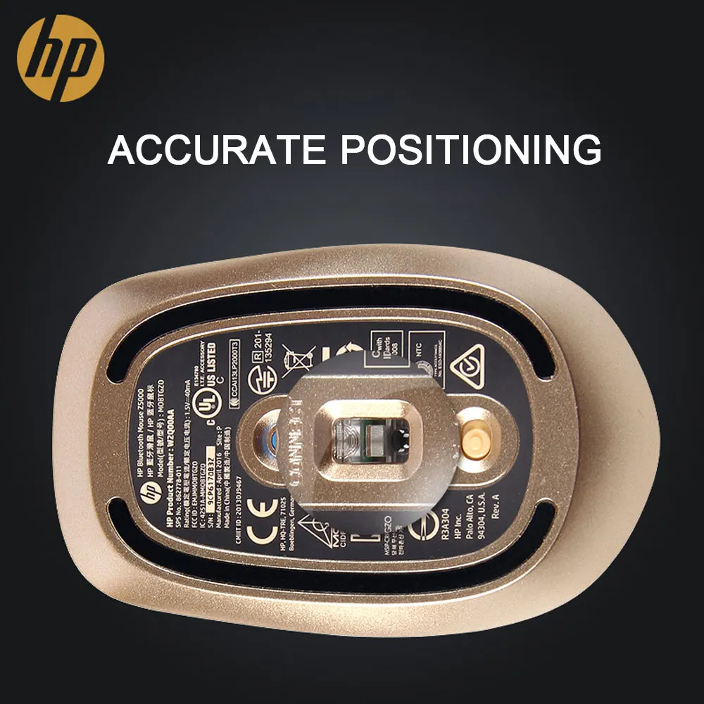 Hp Bluetooth беспроводная мышь Бесшумная сельмовая портативная мини-мышь для ноутбука для MAC OS Windows 7 8 10 XP для хромированной ОС Andriod