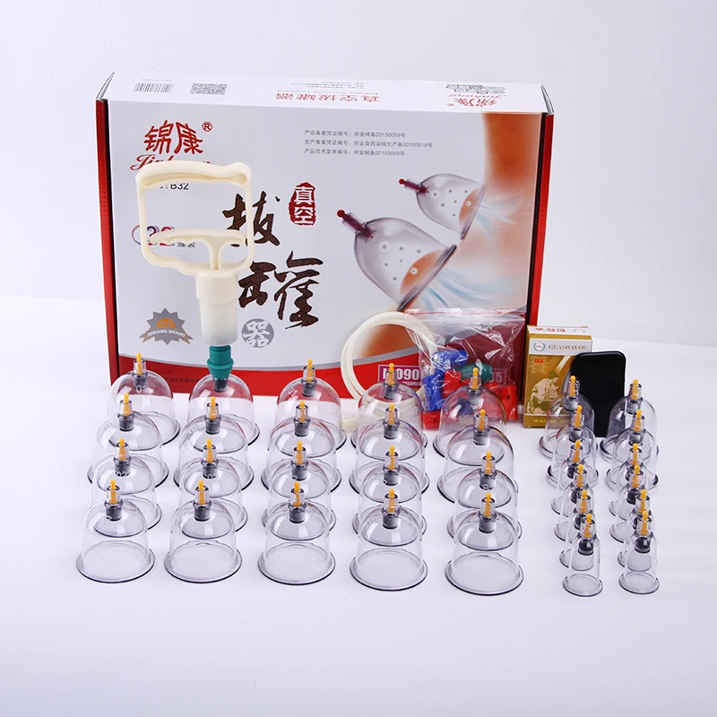 Vacuum Cupping body Massager ventosa Suction Cups jar Set plastic vacuum suction therapy cupping set cans for massage 4