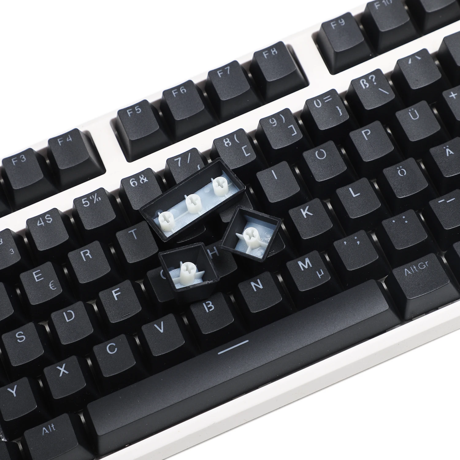 Teclado Mecânico 123 Chaves Alemão Iso Tiro Dobro Pbt Brilho Completamente Keycaps do Perfil do Oem Interruptores do mx 68 84 96 61 87 104 - Imagem 2