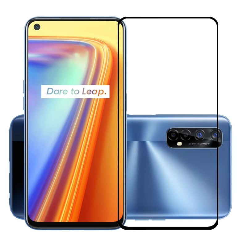 2 шт. 2.5D 9H Защита экрана для Realme 7 Pro C11 C12 C15 V5 6 Полное покрытие закаленное стекло