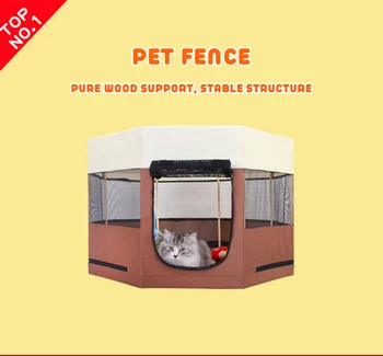 

Wooden Hand-built Dog Bed Pet Fence Oxford Cloth Waterproof Scratch Resistant Cat Mat Dog Kennel Pet Supplies Dog Accessories