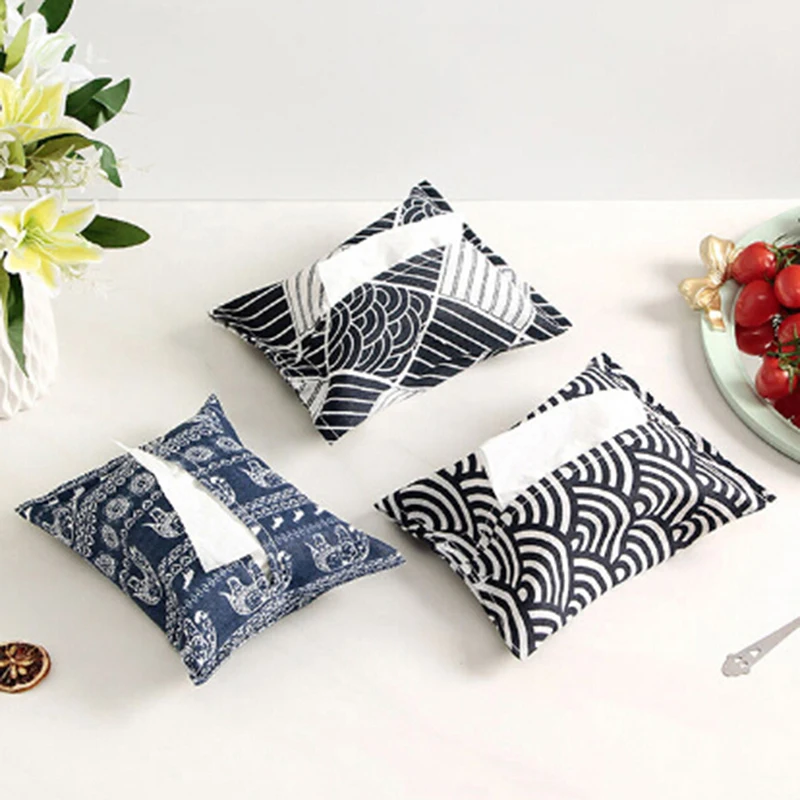 1PC Random Send Nordic Home Car Storage Tissue Case Box Table Decoration Container Towel Napkin Papers Bag Holder Case Pouch