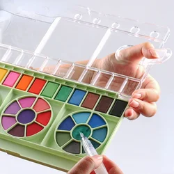 36 Color Solid Watercolor Paint Set Powder Cake Children's Brush Portable Pigment Macaron Gouache Acuarela Art