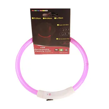 

50cm/35CM/70CM Dog Collar Usb Charging Light Collar Night Light Dog Collar Led Teddy Dog Collar Colorful