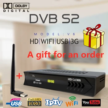 

DVB S2 Decoder DVB-S2 Full HD Receptor Satellite Recevier support IKS Dobly Youtube Bisskey power vu with WIFI