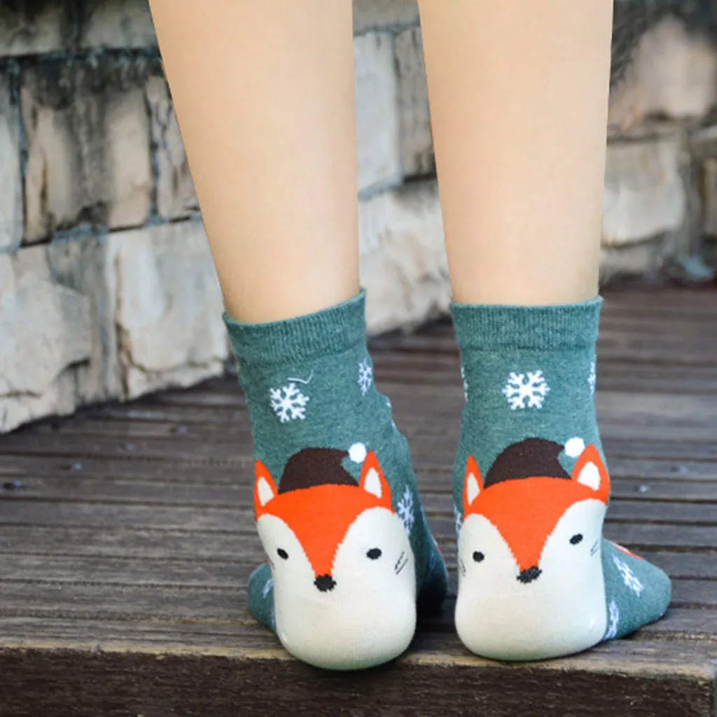 Забавные мультяшные трехмерные милые носки, рождественские энергичные легкие носки для женщин и девочек, подарок, хлопковые носки высокого качества