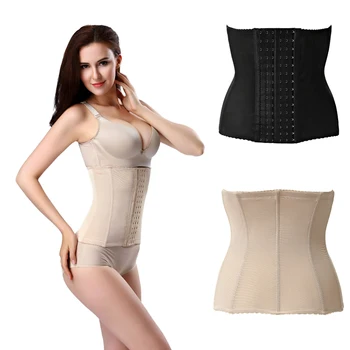

Buckle Steel Bone Mesh Waist Trainer Tummy Shaper Slimming Corset Adjustable Shape Belts Body Reducer Woman Waistband Girdles