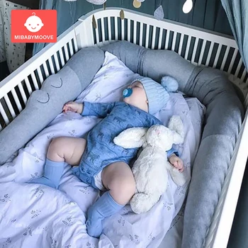 

185cm Newborn Baby Bed Bumper Children Crocodile Pillow Bumper Infant Crib Fence Cotton Cushion Kids Room Bedding Accessories