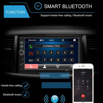 

7018B 2 Car Multimedia Audio Player Stereo Radio Touch Screen MP5 Player Support Bluetooth Camera Car Multimedia Player Hot
