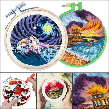 

Nonvor Wool Felting Kits for Beginners Needle Felting Kit with 80g Wool Roving Fiber Felting Needles Embroidery Hoop