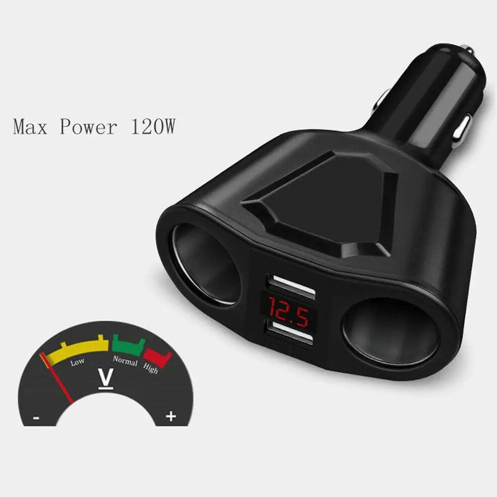 5 в 3.1A автомобильное зарядное устройство с двумя USB с 2 легкосплавные диски дисплей зарядки напряжение тока для iPhone 8 7 6 samsung S8 S7 S6