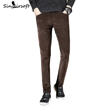 

Sample Design Soild Harlan Casual Pants Mens Corduroy Straight Full Length Pants Male Slim Fit 2019 Autumn Fashion Trousers New
