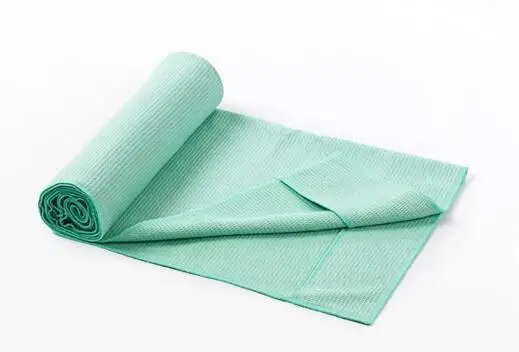 FX 185* 63cm Non Slip Yoga Mat Cover Towel with Fixed Pocket Blanket Sport Fitness Exercise Pilates Towel Exercise Mats - Цвет: Зеленый