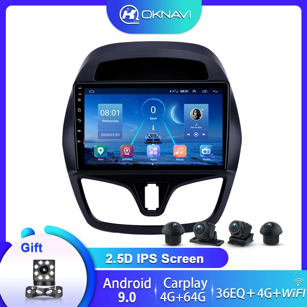 Автомагнитола для Chevrolet Spark Beat 2015 2016 2017 мультимедийный плеер 2 Din без CD Dvd Android 9