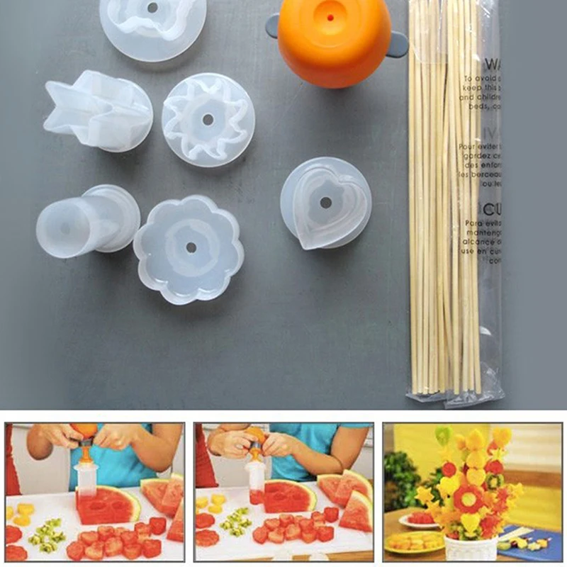 7 шт./компл. форма для фруктов DIY Кухня Многофункциональный Практичный Прочный пластиковый фруктовый пресс-формы для кухни