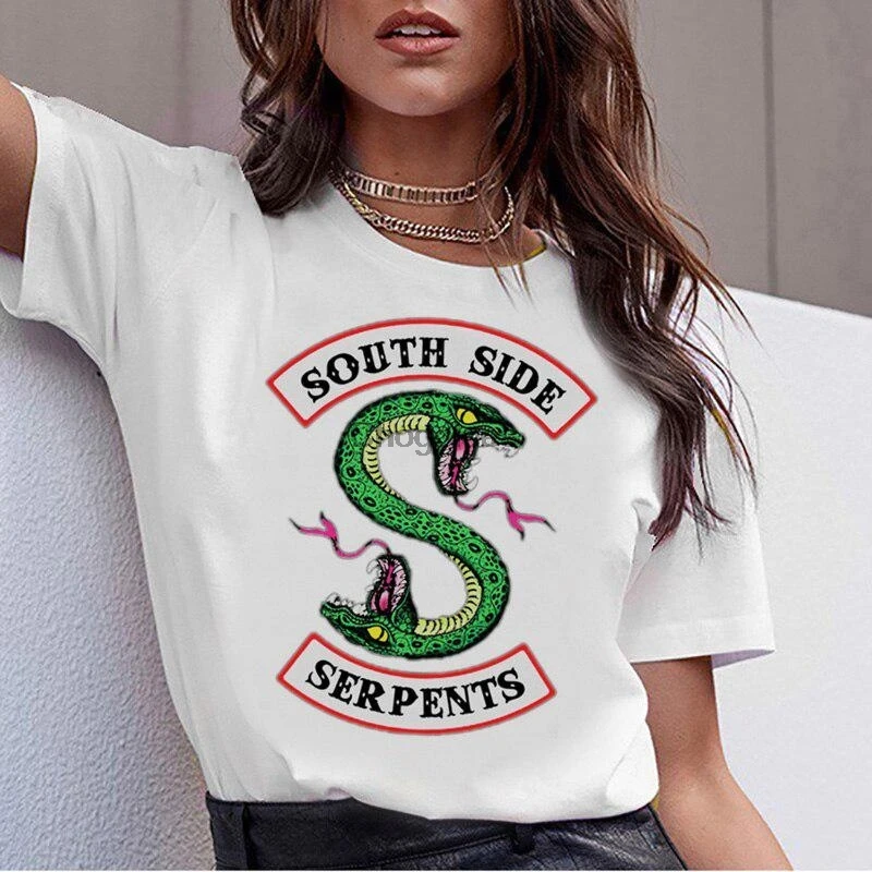 Футболка Riverdale South Side Serpents женская футболка на южную сторону | Мужская одежда