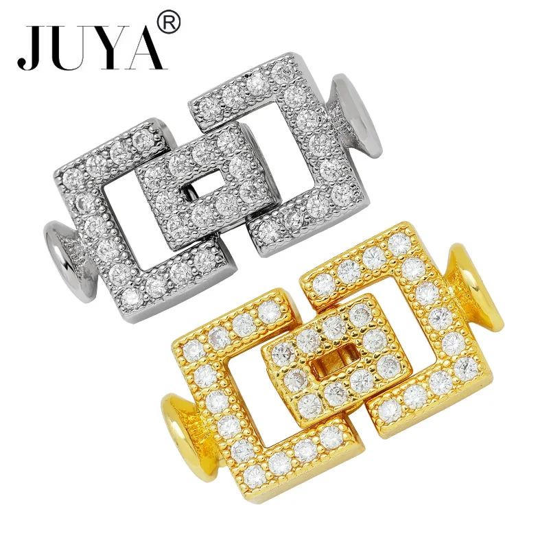 

JUYA 5 Pcs\lot Fastener Clasps For Jewelry Making AAA Cubic Zirconia Lobster Claw Hooks Connectors DIY Handmade Jewelry Findings