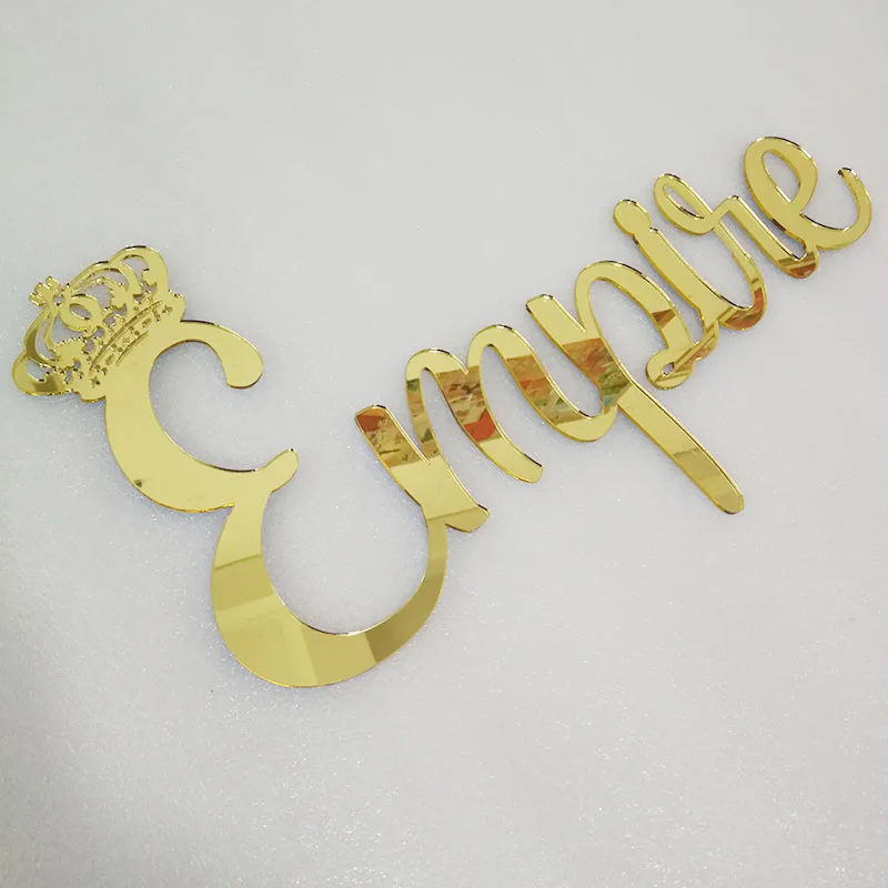 Mirror Gold Baby Name Sign Nursery Wall Decoration Personalized Name Sign Wedding Party Baptism