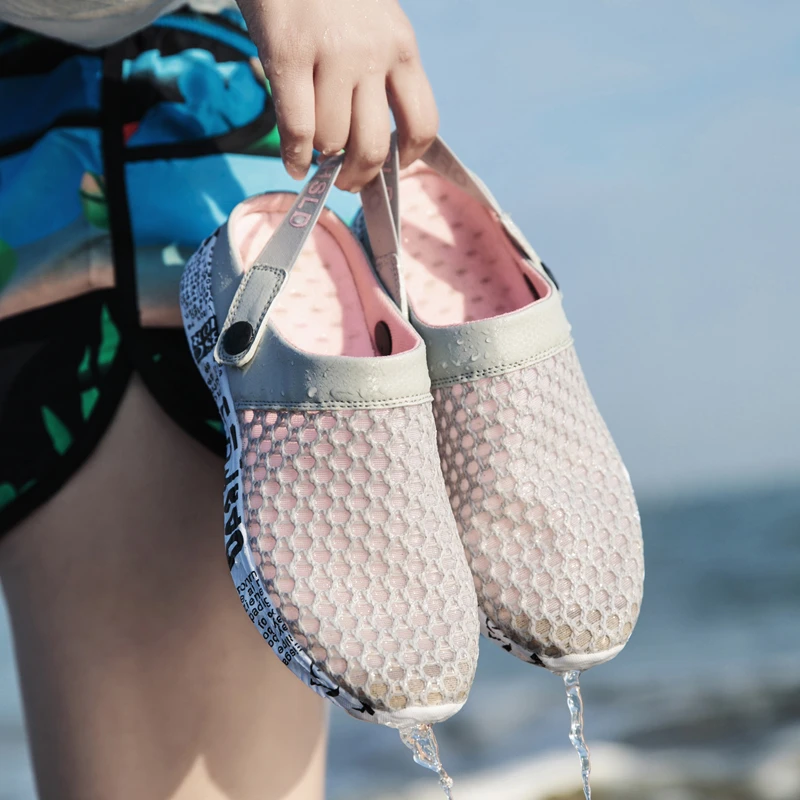 Chanclas para hombre y mujer, zapatos deportivos para el agua, calzado de verano para la playa, zapatillas acuáticas para natación al aire libre, calzado de trabajo|Sandalias de y para